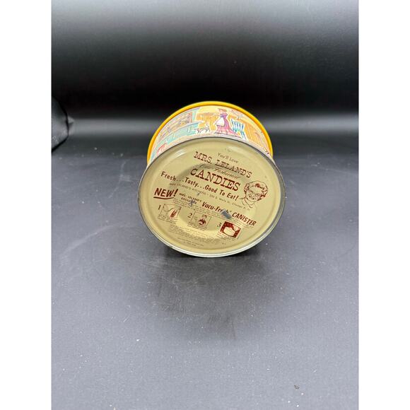 Vintage 1960 Mrs. Leland's Round Tin - Home Sweet Home - (NBPE#1820) - Picture 4 of 8